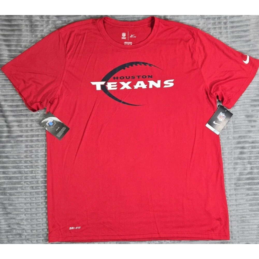 Mens Nike DriFIT Houston Texans NFL Apparel T Shirt Red XL NFL New